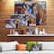 Designart - Brown Amorous Horses - Large Animal Art Canvas Print